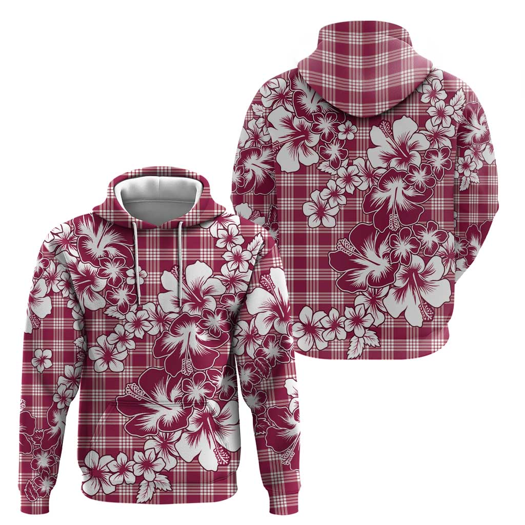 Hibiscus Pakala Royal Magenta Zip Hoodie Tropical Floral Stylized LT01 - Polynesian Pride
