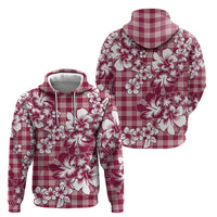 Hibiscus Pakala Royal Magenta Zip Hoodie Tropical Floral Stylized LT01 - Polynesian Pride