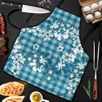 Hibiscus Pakala Ocean Depths Blue Apron Tropical Floral Stylized LT01 Blue - Polynesian Pride