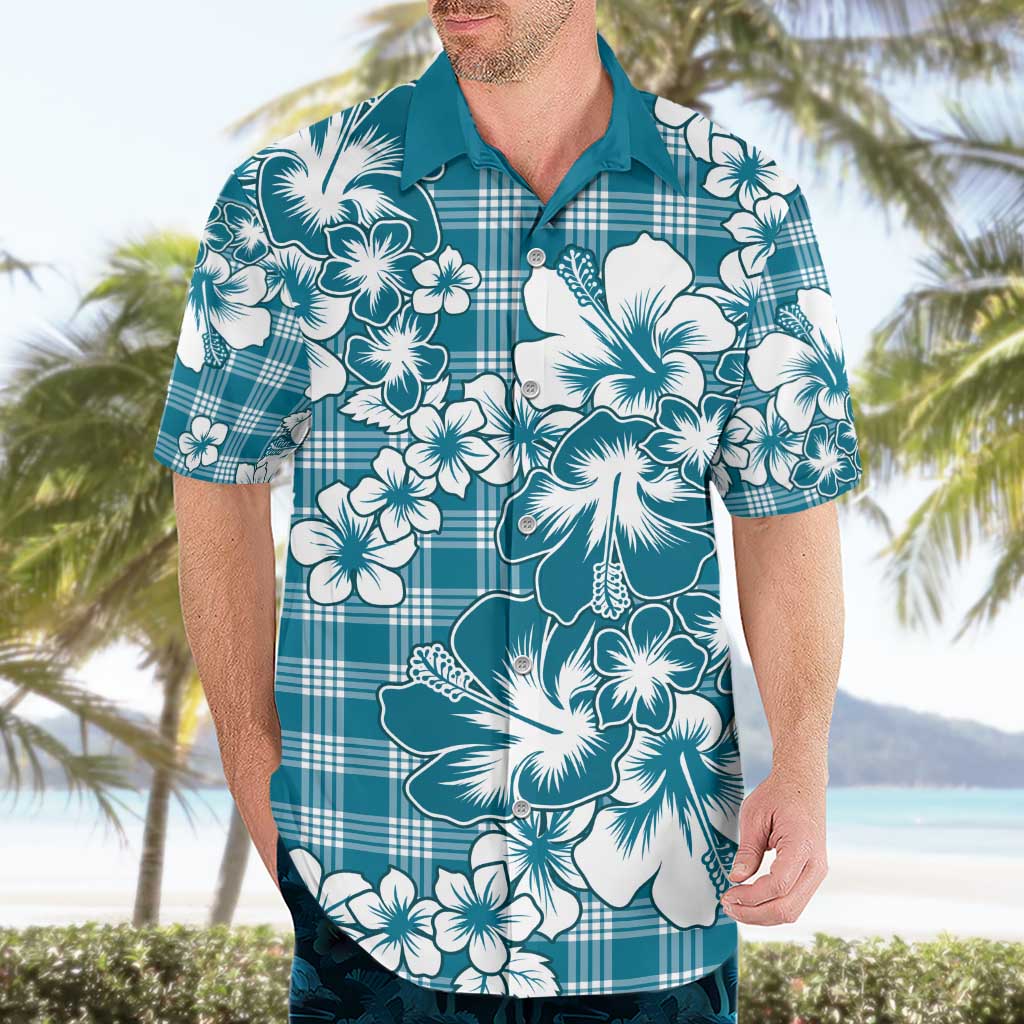 Hibiscus Pakala Ocean Depths Blue Hawaiian Shirt Tropical Floral Stylized LT01 - Polynesian Pride