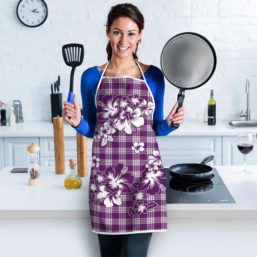 Hibiscus Pakala Sweetie Purple Apron Tropical Floral Stylized - Polynesian Pride