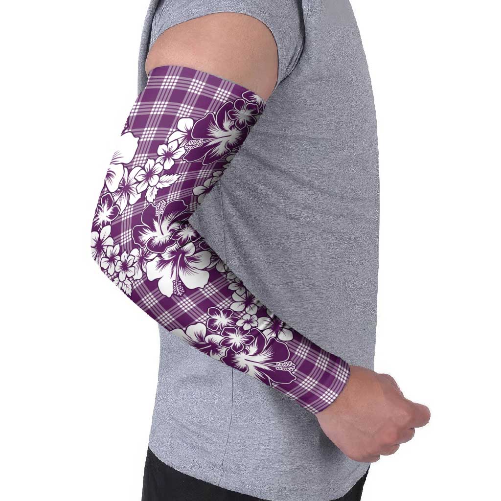 Hibiscus Pakala Sweetie Purple Arm Sleeves Tropical Floral Stylized - Polynesian Pride