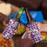Hibiscus Pakala Sweetie Purple 4 in 1 Can Cooler Tumbler Tropical Floral Stylized LT01 - Polynesian Pride