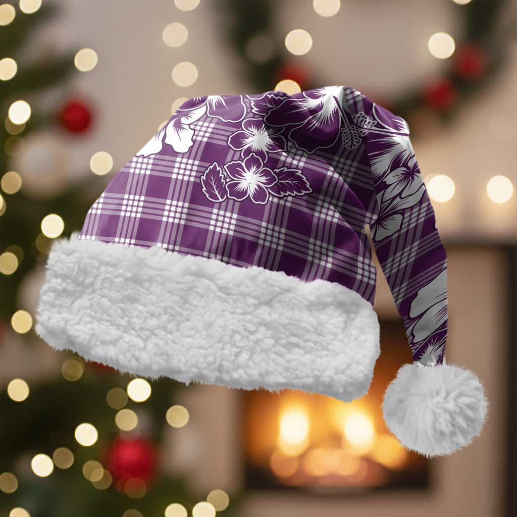 Hibiscus Pakala Sweetie Purple Christmas Santa Hat Tropical Floral Stylized - Polynesian Pride