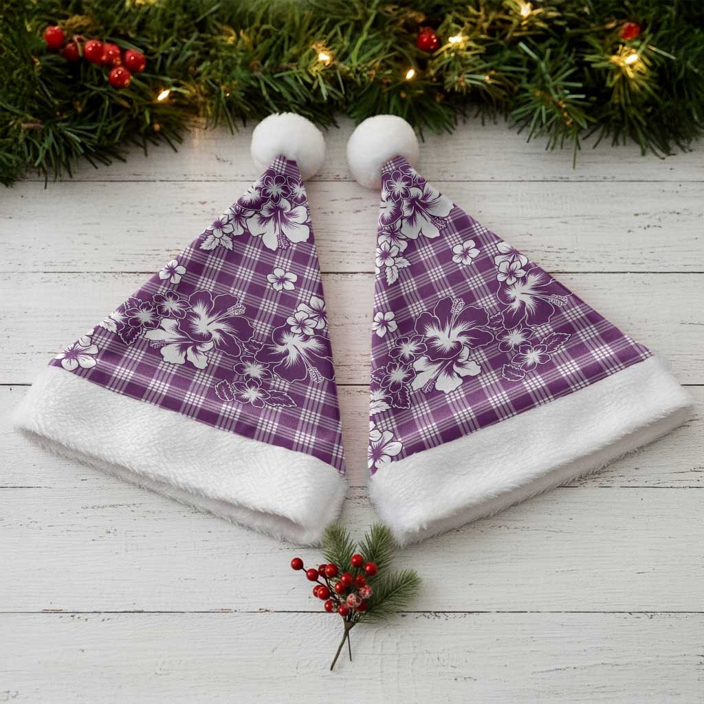 Hibiscus Pakala Sweetie Purple Christmas Santa Hat Tropical Floral Stylized - Polynesian Pride