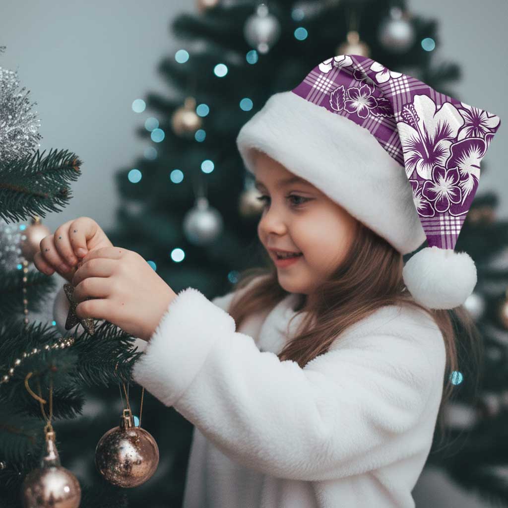 Hibiscus Pakala Sweetie Purple Christmas Santa Hat Tropical Floral Stylized - Polynesian Pride