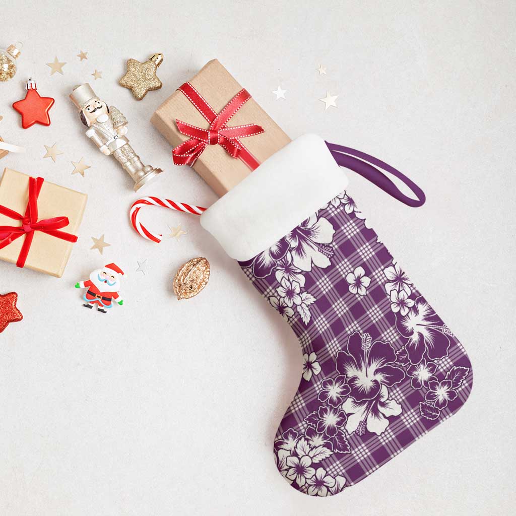Hibiscus Pakala Sweetie Purple Christmas Stocking Tropical Floral Stylized - Polynesian Pride