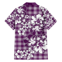 Hibiscus Pakala Sweetie Purple Family Matching Summer Maxi Dress and Hawaiian Shirt Tropical Floral Stylized LT01 - Polynesian Pride