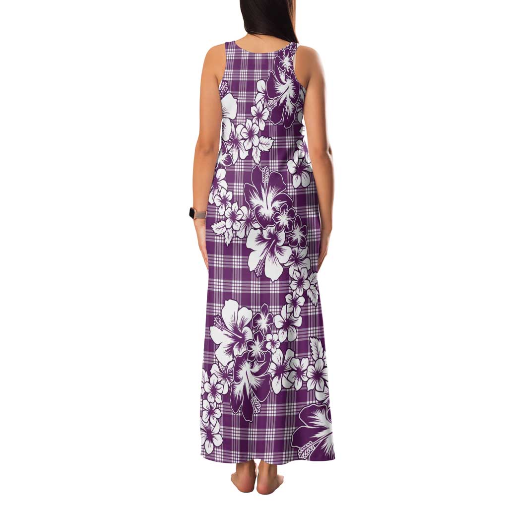 Hibiscus Pakala Sweetie Purple Family Matching Tank Maxi Dress and Hawaiian Shirt Tropical Floral Stylized LT01 - Polynesian Pride