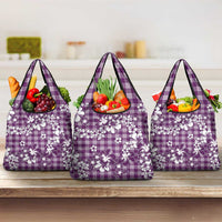 Hibiscus Pakala Sweetie Purple Grocery Bag Tropical Floral Stylized - Polynesian Pride