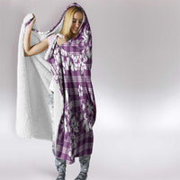 Hibiscus Pakala Sweetie Purple Hooded Blanket Tropical Floral Stylized - Polynesian Pride