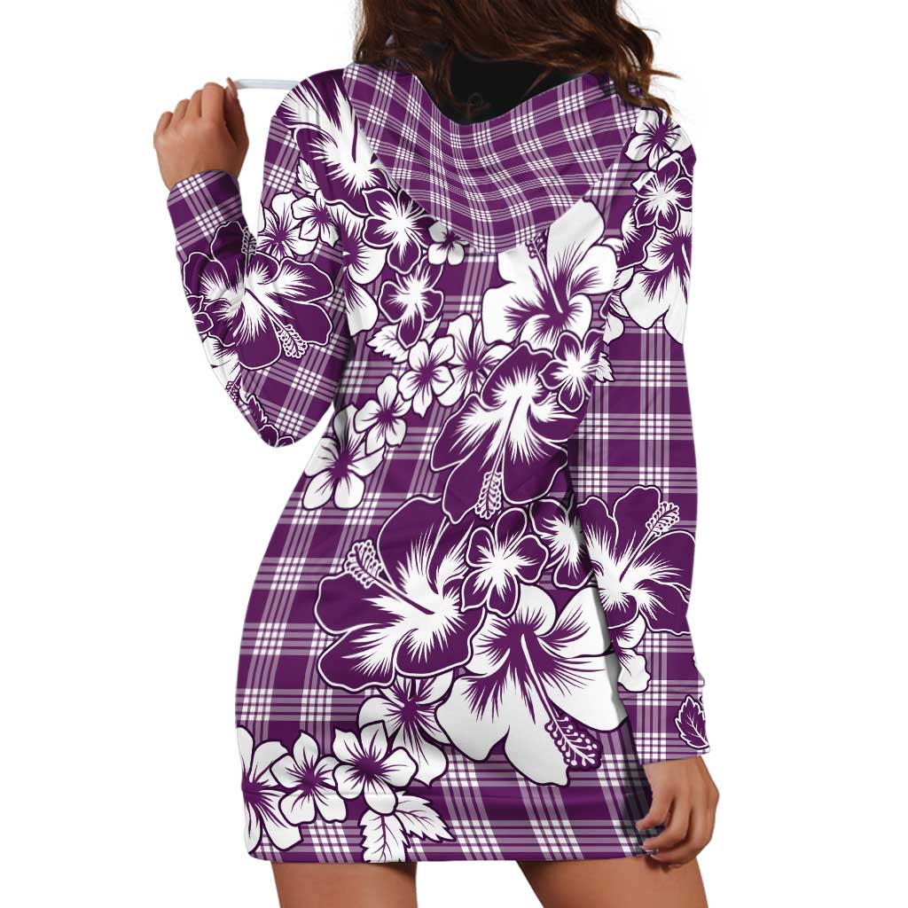 Hibiscus Pakala Sweetie Purple Hoodie Dress Tropical Floral Stylized LT01 - Polynesian Pride