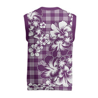 Hibiscus Pakala Sweetie Purple Christmas Knitted V-Neck Vest Tropical Floral Stylized LT01 - Polynesian Pride