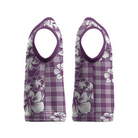 Hibiscus Pakala Sweetie Purple Christmas Knitted V-Neck Vest Tropical Floral Stylized LT01 - Polynesian Pride