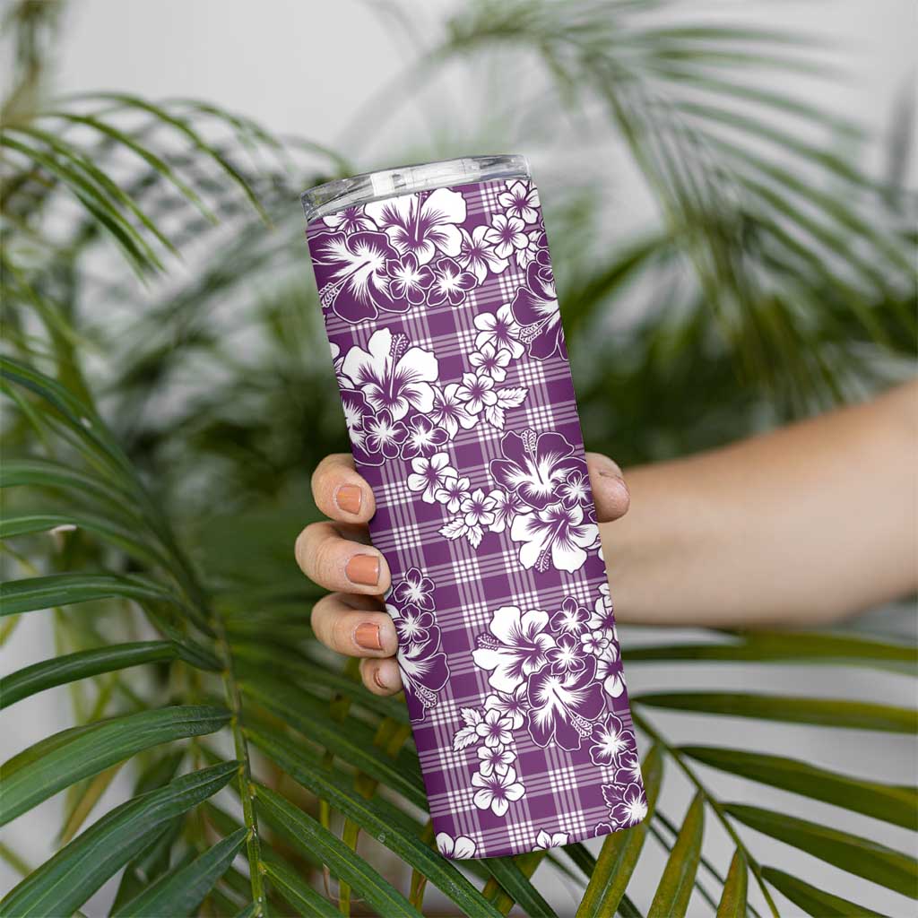 Hibiscus Pakala Sweetie Purple Skinny Tumbler Tropical Floral Stylized LT01 - Polynesian Pride