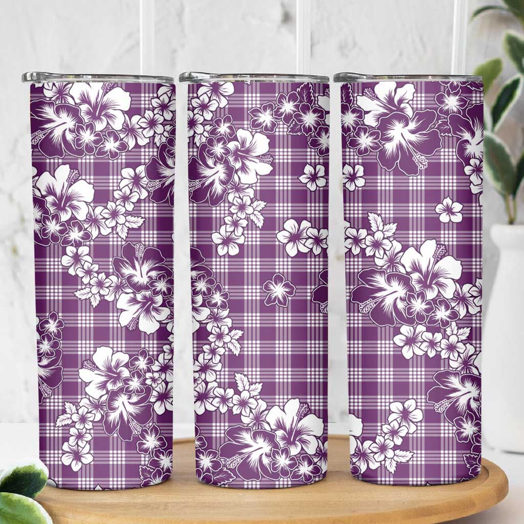 Hibiscus Pakala Sweetie Purple Skinny Tumbler Tropical Floral Stylized LT01 - Polynesian Pride