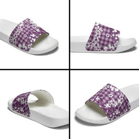 Hibiscus Pakala Sweetie Purple Slide Sandals Tropical Floral Stylized - Polynesian Pride