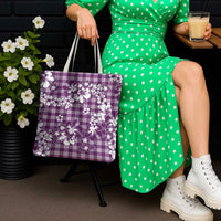 Hibiscus Pakala Sweetie Purple Tote Bag Tropical Floral Stylized - Polynesian Pride