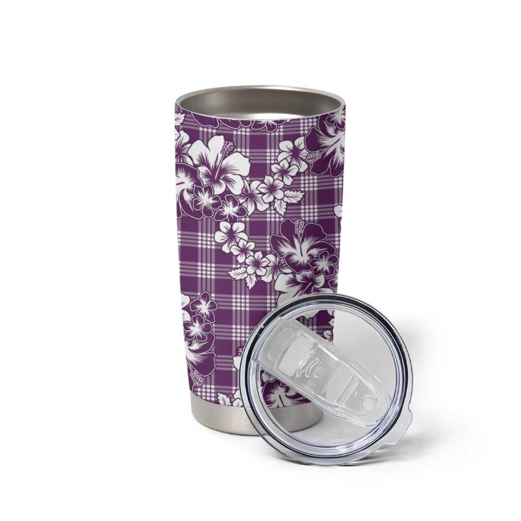 Hibiscus Pakala Sweetie Purple Tumbler Cup Tropical Floral Stylized - Polynesian Pride