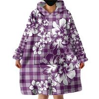 Hibiscus Pakala Sweetie Purple Wearable Blanket Hoodie Tropical Floral Stylized LT01 - Polynesian Pride