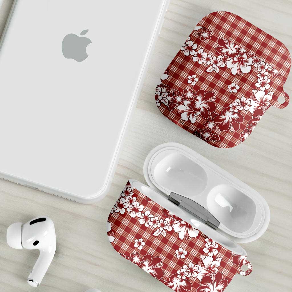 Hibiscus Pakala Fantasy Red AirPods Case Tropical Floral Stylized - Polynesian Pride