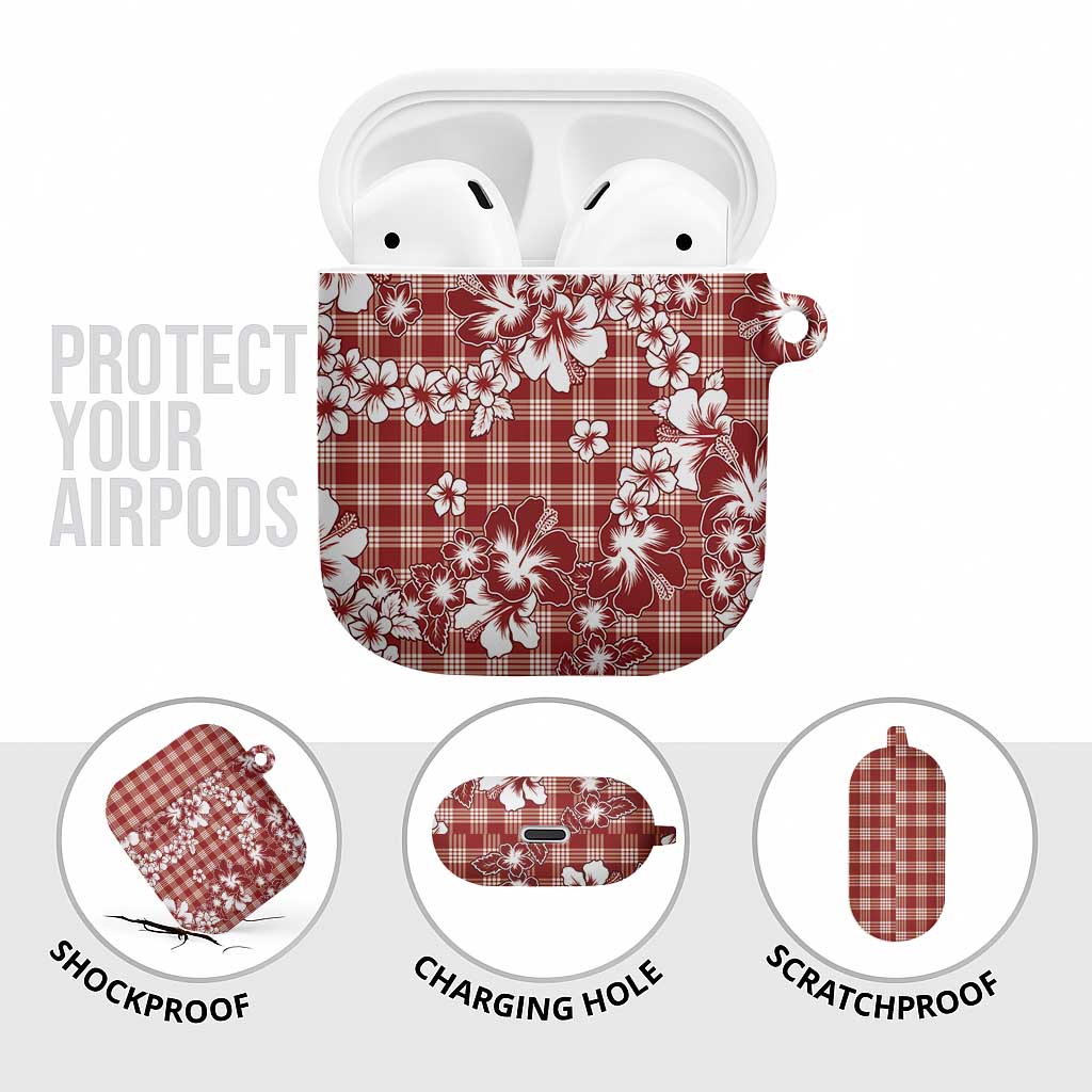 Hibiscus Pakala Fantasy Red AirPods Case Tropical Floral Stylized - Polynesian Pride