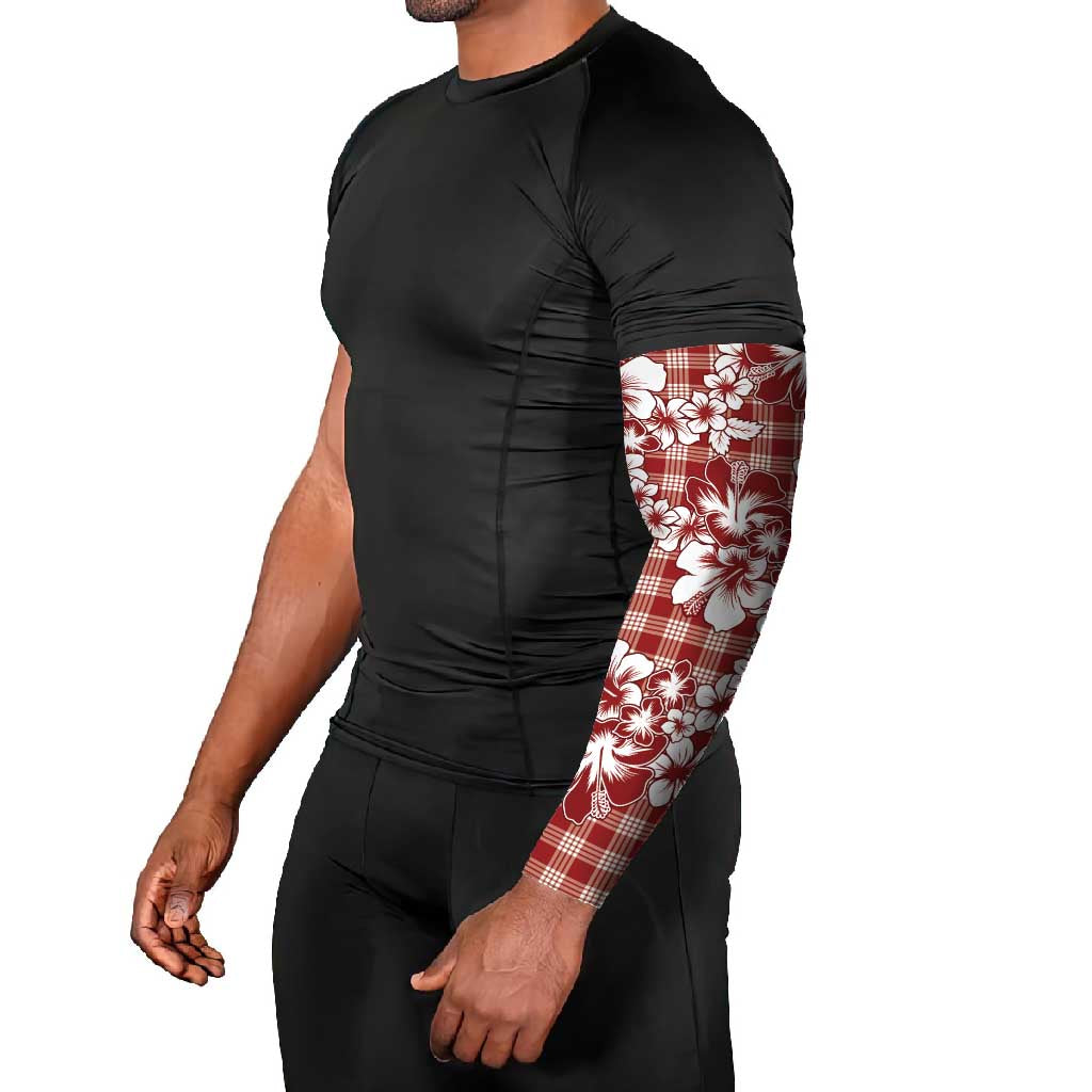 Hibiscus Pakala Fantasy Red Arm Sleeves Tropical Floral Stylized - Polynesian Pride