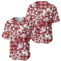 Hibiscus Pakala Fantasy Red Baseball Jersey Tropical Floral Stylized LT01 - Polynesian Pride