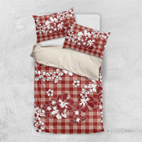 Hibiscus Pakala Fantasy Red Bedding Set Tropical Floral Stylized - Polynesian Pride