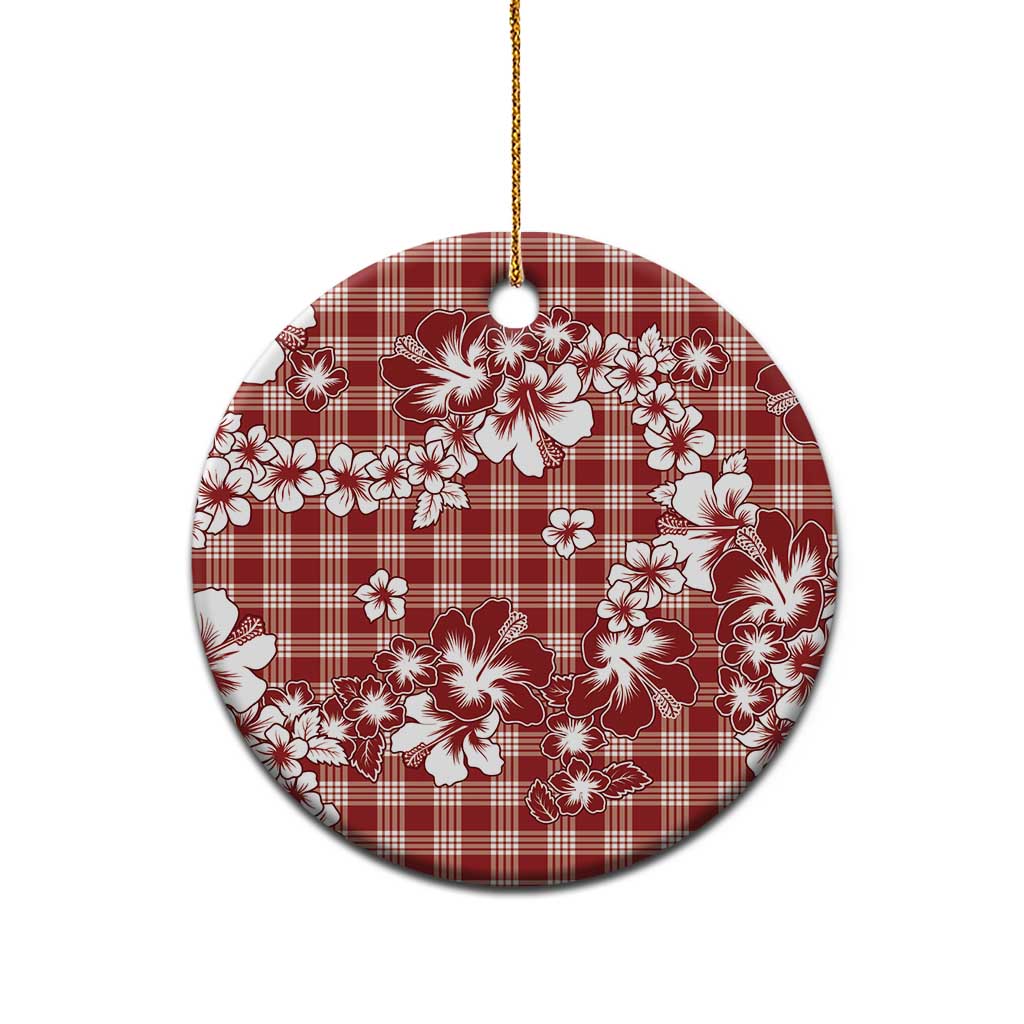 Hibiscus Pakala Fantasy Red Ceramic Ornament Tropical Floral Stylized - Polynesian Pride