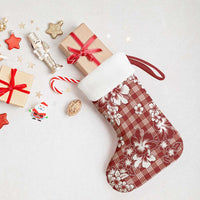 Hibiscus Pakala Fantasy Red Christmas Stocking Tropical Floral Stylized - Polynesian Pride