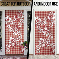 Hibiscus Pakala Fantasy Red Door Cover Tropical Floral Stylized - Polynesian Pride