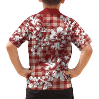 Hibiscus Pakala Fantasy Red Family Matching Summer Maxi Dress and Hawaiian Shirt Tropical Floral Stylized LT01 - Polynesian Pride