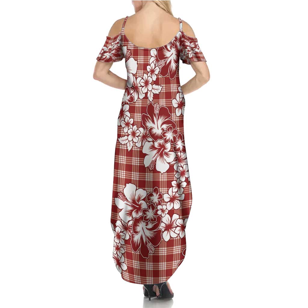 Hibiscus Pakala Fantasy Red Family Matching Summer Maxi Dress and Hawaiian Shirt Tropical Floral Stylized LT01 - Polynesian Pride