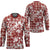 Hibiscus Pakala Fantasy Red Hockey Jersey Tropical Floral Stylized - Polynesian Pride