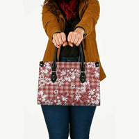 Hibiscus Pakala Fantasy Red Leather Bag Tropical Floral Stylized LT01 - Polynesian Pride