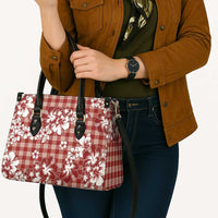Hibiscus Pakala Fantasy Red Leather Bag Tropical Floral Stylized LT01 - Polynesian Pride