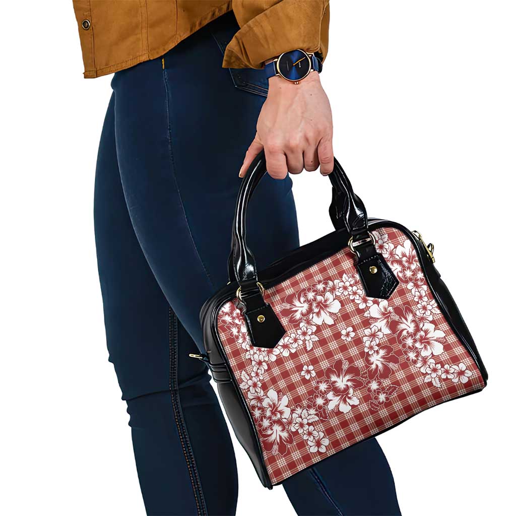 Hibiscus Pakala Fantasy Red Shoulder Handbag Tropical Floral Stylized - Polynesian Pride
