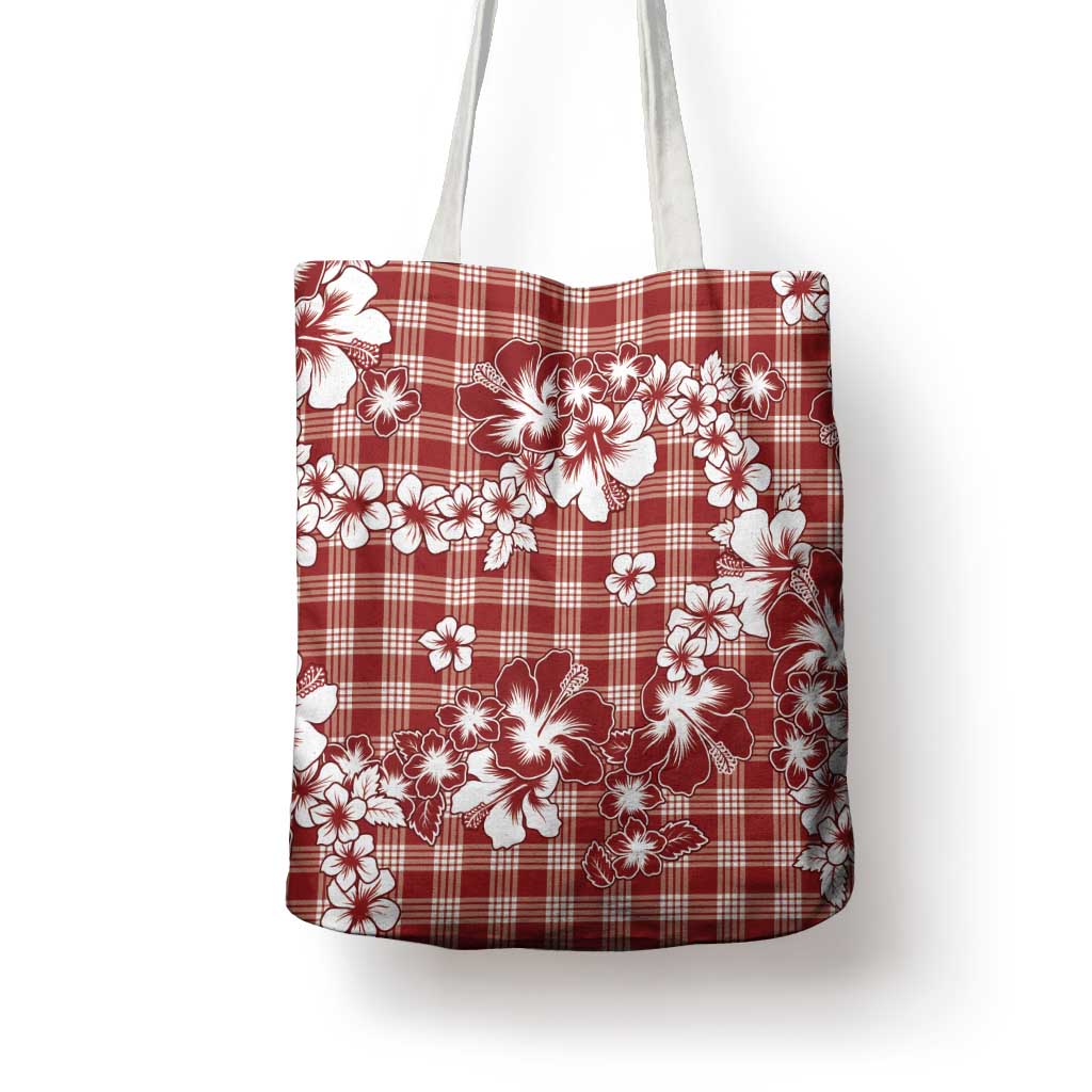 Hibiscus Pakala Fantasy Red Tote Bag Tropical Floral Stylized - Polynesian Pride
