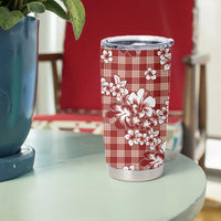 Hibiscus Pakala Fantasy Red Tumbler Cup Tropical Floral Stylized - Polynesian Pride