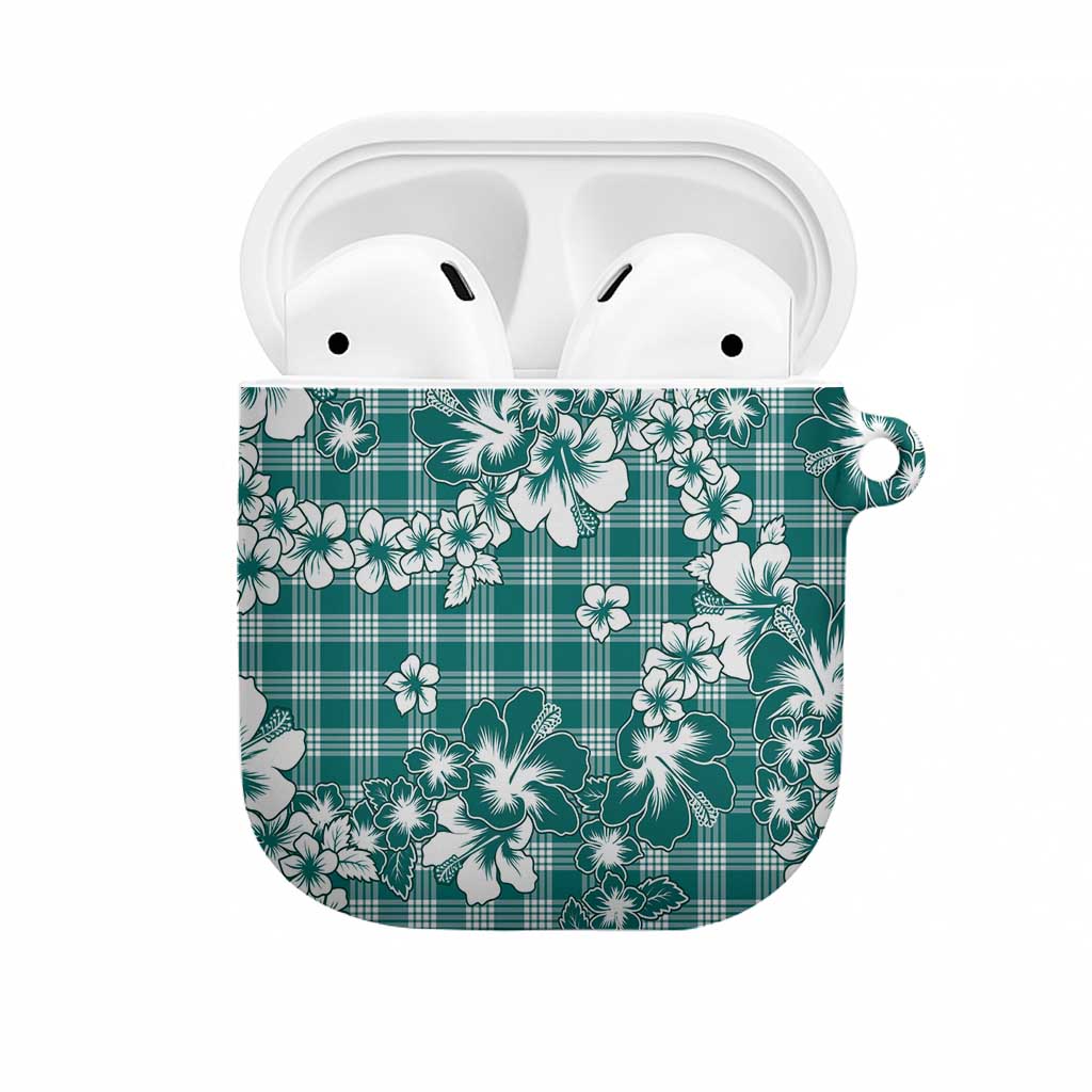 Hibiscus Pakala Aqua Teal AirPods Case Tropical Floral Stylized - Polynesian Pride