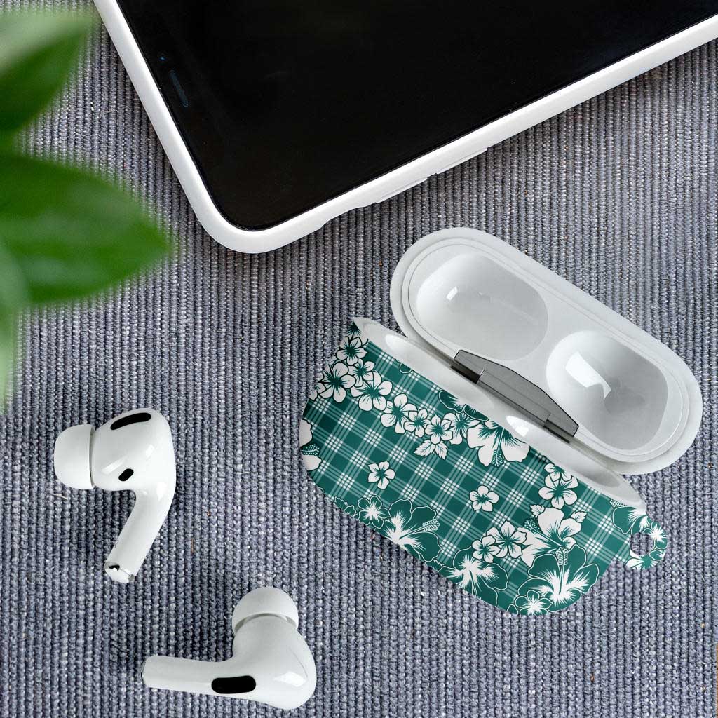 Hibiscus Pakala Aqua Teal AirPods Case Tropical Floral Stylized - Polynesian Pride