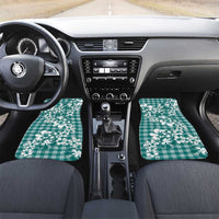 Hibiscus Pakala Aqua Teal Car Mats Tropical Floral Stylized - Polynesian Pride