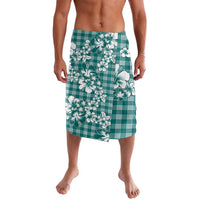 Hibiscus Pakala Aqua Teal Lavalava Tropical Floral Stylized - Polynesian Pride