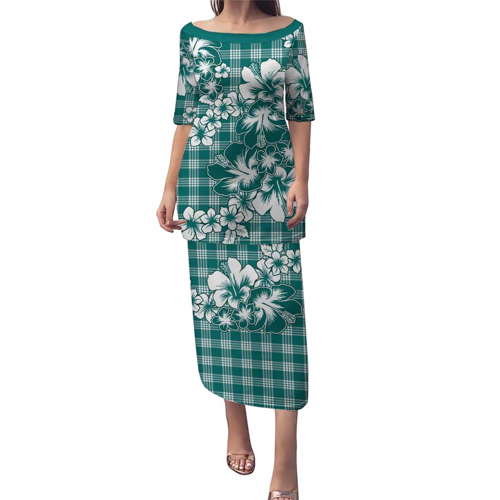 Hibiscus Pakala Aqua Teal Puletasi Tropical Floral Stylized - Polynesian Pride
