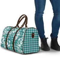 Hibiscus Pakala Aqua Teal Travel Bag Tropical Floral Stylized - Polynesian Pride
