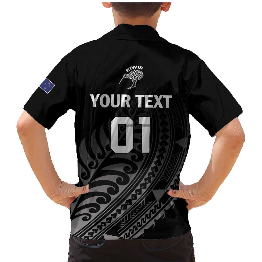 Custom New Zealand Cricket Family Matching Mermaid Dress and Hawaiian Shirt Maori Kiwi Black Fern LT01 - Polynesian Pride
