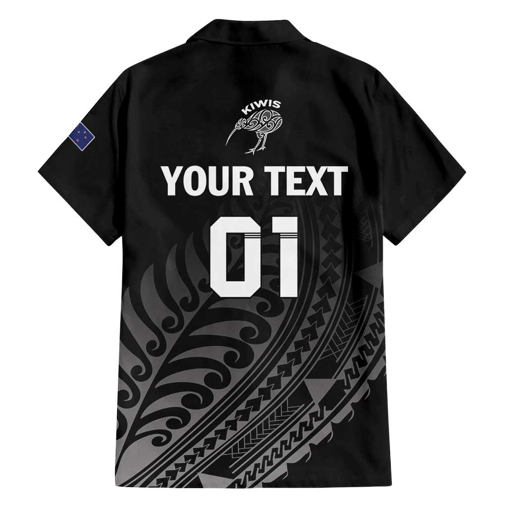 Custom New Zealand Cricket Family Matching Tank Maxi Dress and Hawaiian Shirt Maori Kiwi Black Fern LT01 - Polynesian Pride
