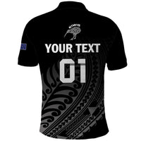 Custom New Zealand Cricket Polo Shirt Maori Kiwi Black Fern LT01 - Polynesian Pride
