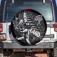 New Zealand Cricket Spare Tire Cover Maori Kiwi Black Fern LT01 Black - Polynesian Pride
